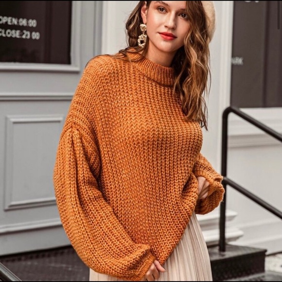 New! Clearance🔥Chunky Knit Roomy wide collared Sweater - Picture 5 of 8